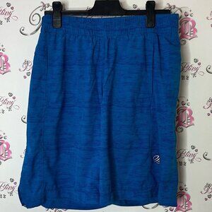 MPG shorts long sport shorts gym workout Black and Blue Athletic Shorts logo